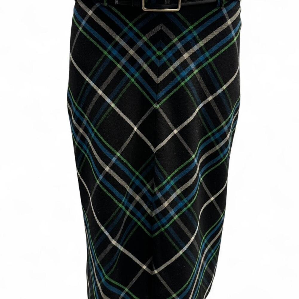 black plaid maxi skirt